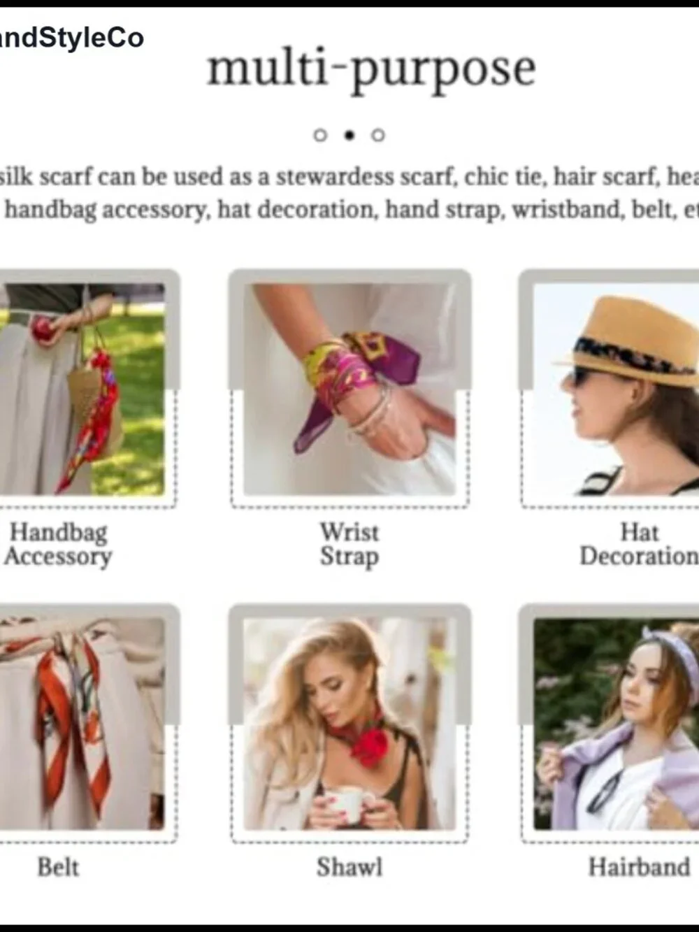 Polyester Silk Scarf Women Fashion Head Neck Skinny Scarf Printed for Hair